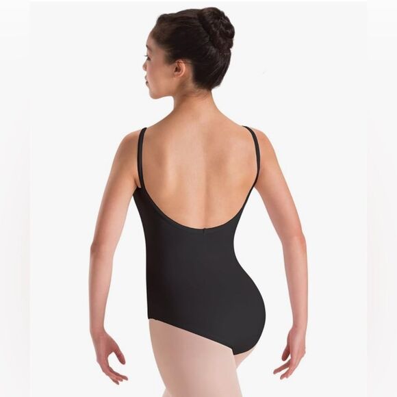 Motionwear Pinch Front Camisole Style Black Leotard Medium Adult M NWT - Picture 3 of 8